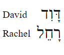 David, Rachel